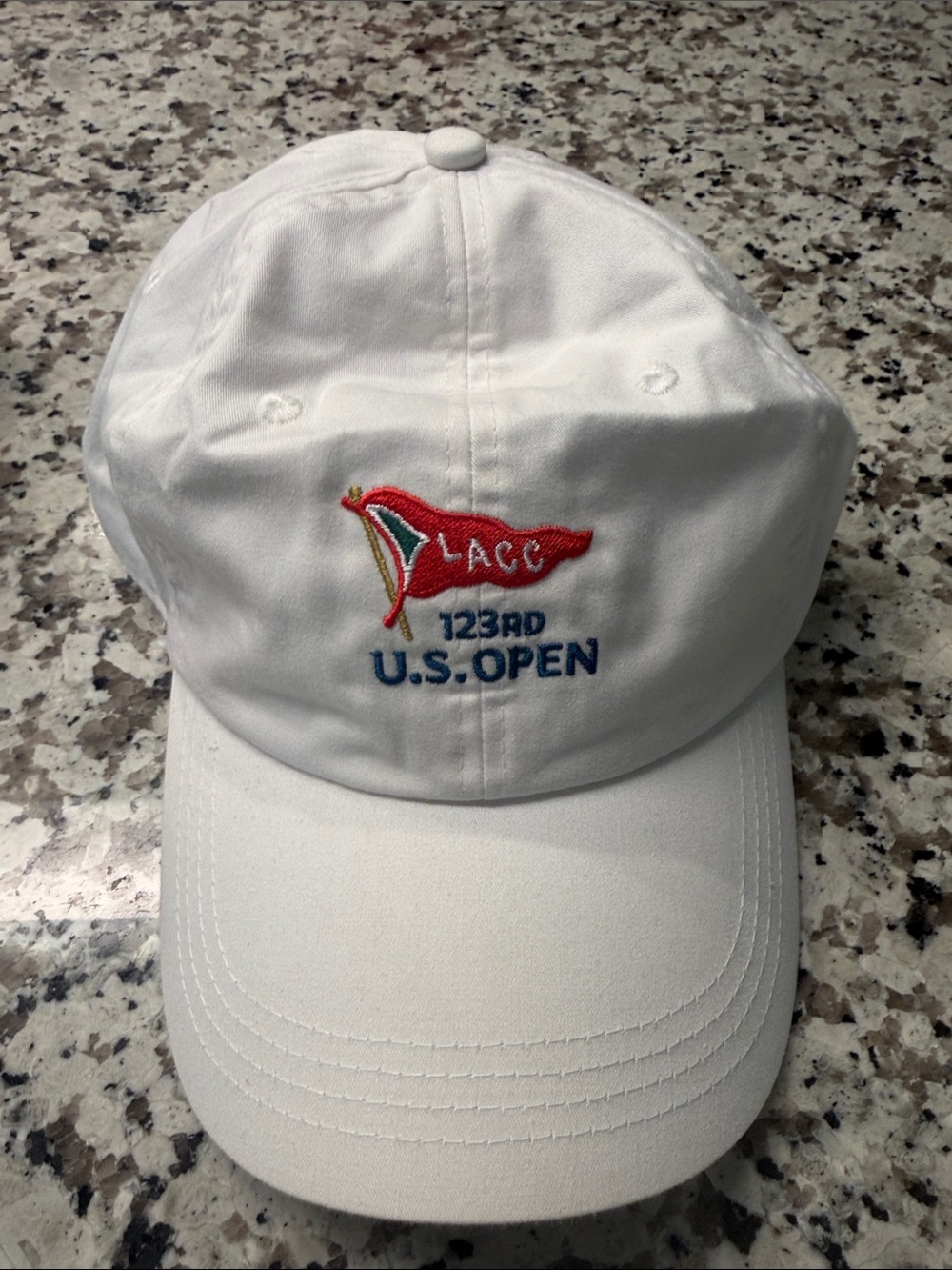 Head White Cap with Red and Blue USGA Member Embroidery